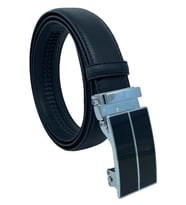 Siyah Suni Deri Otomatik Mekanizma Tokalı Deliksiz 3.5 cm.lik Klasik Kemer - 8200