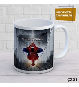 Spider Man Film Karakterli Kişiye Özel Kupa  Bardak