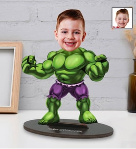 Kişiye Özel Hulk Tasarımlı Karikatür Biblo