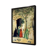Sultanahmet Camii Girişinde Kadınlar Çerçeveli Mdf Tablo