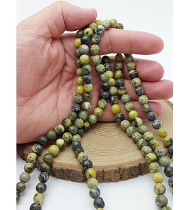 Peridot (Zebercet) Taşı Koyu Adaçayı Yeşili Dizi 8mm(62268)