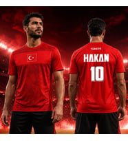 BK Gift Kişiye Özel İsimli ve Numaralı Türkiye Milli Takım Forması - Tek Yürek Milli Takım Ruhu