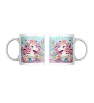 3d görünümlü pony atı baskılı kupa