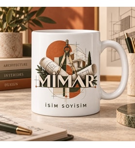 Mimar Kupa Bardak Pergel ve Teknik Çizimli Geometrik Tasarım