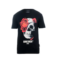 Bonesmen Yuvarlak Yaka T-shirt LOVE SKULL (Siyah)