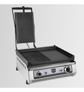 Remta REM.R87(T) Kayar Kapaklı Döküm Sanayi Tipi Izgara ve Tost Makinesi Elektrikli