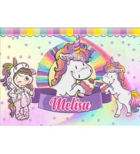 Unicorn Temalı Doğum Günü Afişi 35X50 cm