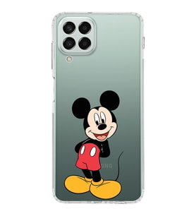Samsung Galaxy M33  Kamera korumalı Kapak Mickey Mouse Tasarımlı  Şeffaf Kılıf