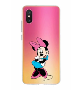 Xiaomi Mi 8 Pro Uyumlu Kapak Minnie Mouse Tasarımlı Şeffaf Silikon Kılıf