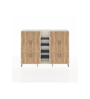 Arges Dolap 14 Raflı 8 Kapaklı 220x30x163 Aytaşı-Çam/Antrasit