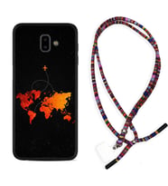 Samsung J6 Plus J7 Prime J7 Pro M20 Kılıf Boyun Asklı Rasta Silikon İz Bırakan Uçak 1778