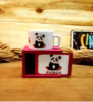 Sevimli Panda Özel Tasarım Renkli Kutulu Kupa