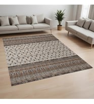 Rovigo Home Dijital Baskı Yıkanabilir Kaymaz Taban Salon Halısı Ve Yolluk RV141-FNL446 (Kahverengi)