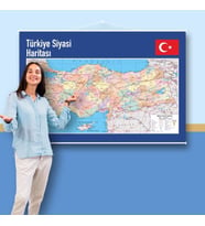 Türkiye Siyasi Haritası 100X150