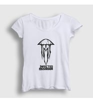 Presmono Kadın Beyaz Logo Müzik Infected Mushroom T-Shirt 510667tt (Beyaz)