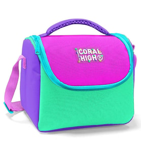 Coral High Kız Çocuk Beslenme Çantası - Thermo - Pembe Yeşil Çok Renkli