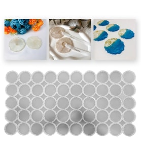 Tahtakale Toptancı Epoksi Silikon Kalıp Geode Tırtıklı Kenar Magnet Kalıbı 7 CM 50 Li