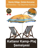 Dayanıklı Katlanabilir Fiber Tel Büyük Boy 170cm Deniz Bahçe Balkon Piknik Kamp Güneş Plaj Şemsiyesi