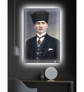 Led Işıklı Atatürk (ofis, İşyeri,salon)
