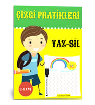 Okul Öncesi Çizgi Pratikleri YAZ-SİL Kitabı
