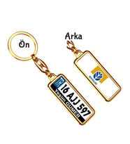 Kişiye Özel New Holland 2 Logo Tema Plaka Anahtarlık (Altın)