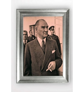 Gümüş Çerçeveli Atatürk Tablo cv667