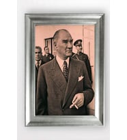 Gümüş Çerçeveli Atatürk Tablo cv667