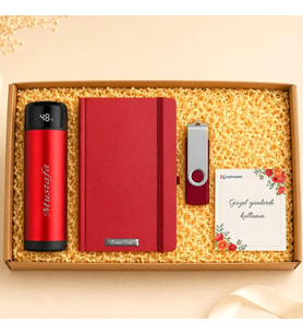 Kişiye Özel, İsim Baskılı, Usb Bellek, Defter, Powerbank, 5000 Mah, El Isıtıcılı, Hediye Seti