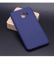 Samsung Galaxy J4 Uyumlu Kılıf Zore Premier Silikon Kapak (Lacivert)