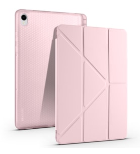 Fuchsia Galaxy Tab S11 ile Uyumlu Kalem Bölmeli Tri Folding Kılıf