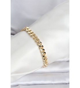 Cm 14K Gold Renk Ezme Kalın Zincir Model Kadın Bileklik - Tj-Bb8307