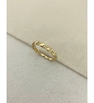 Onseva Kuyumculuk 14 Ayar Altın Başak Model Burgu Yüzük (Gold)