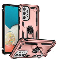 Samsung Galaxy A53 5G Kılıf Yüzüklü Standli Tank Kapak (Pembe)