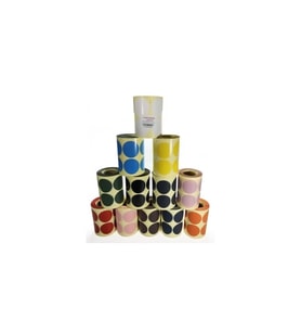 RENKLİ NOKTA ETİKETİ 45MM 1000´Lİ (SİYAH)