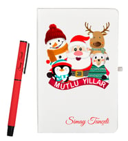 Yılbaşı Hediyesi Kişiye Özel Defter ve Roller Kalem Seti