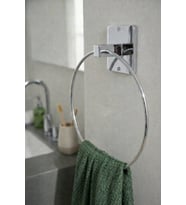 Krom Halka Havluluk Duvar Tipi Delme Gerektirmez Banyo Havlu Askılığı