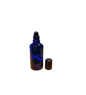 50ml mavi cam şişe roll-on şişe, 50 adet, bilye başlıklı şişe, cam şişe, roll-on şişesi