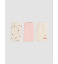 LCW Kids Ekru 3'lü Baskılı Kız Çocuk Boxer