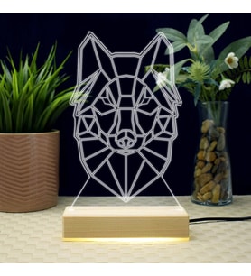 Kurt Tasarımlı 3d Led Lamba