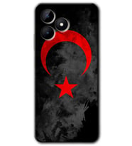 Realme C53 Kılıf HD Desen Baskılı Kılıf - Black Ayyıldız