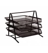 PERFORE EVRAK RAFI METAL 3 KATLI 460G SİYAH 
