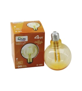 4W - E27 GOLD COLOR FLAMENT RUSTİK AMPUL 400LUMEN - 2200K KIRILMAZ GÖVDE (5343)
