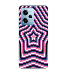 Redmi Note 12 Pro 5G Uyumlu Yıldız Tasarımlı Şeffaf Telefon Kılıfı