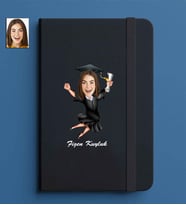 Kişiye Özel Kadın Model 13x21 Siyah Defter-8