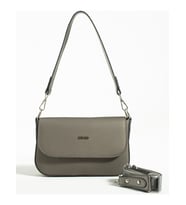 Just Polo Kadın Lakost Kumaş El Ve Omuz Çantası 236005MH (Kurşun Gri)