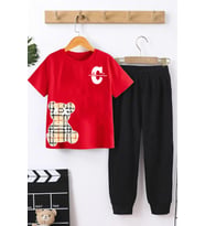 Çocuk Bear Alt - Üst Eşofman Takımı (Kırmızı)