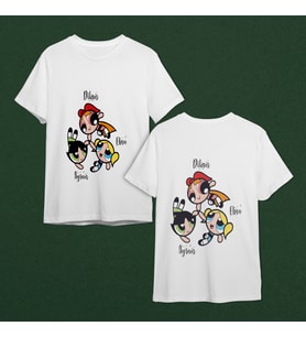 Power Puff Girls Tasarımlı Tişört Kişiye Özel ( Unisex - Büyük - Çocuk )