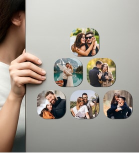 Kişiye Özel Ahşap Fotoğraflı UV Baskılı Magnet