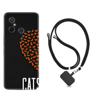 Xiaomi Redmi 12C Kılıf Silikon Boyun Askılı İpli Desenli Silikon Cats 1792
