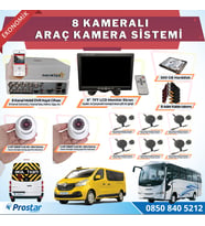 8 Kameralı Kayıtlı 1 Tb Hdd 9  Inç Ekranlı Uzaktan İzlemeli Tak Kullan Set